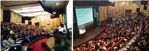 TaPestle Rx and Esco Pharma Product Specialists delivering their lectures on the specialized topics.
